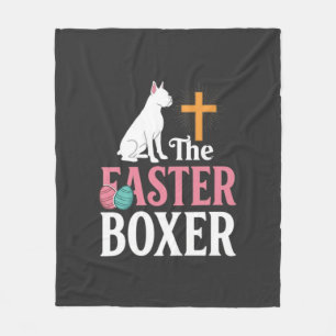 Oster-Boxer-Hund Vintage-Gravur-Shirt Fleecedecke