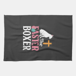 Oster-Boxer-Hund Vintage-Gravur-Shirt Geschirrtuch