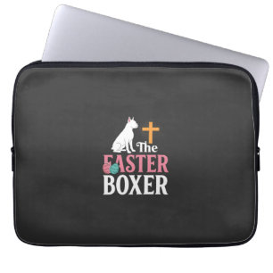 Oster-Boxer-Hund Vintage-Gravur-Shirt Laptopschutzhülle