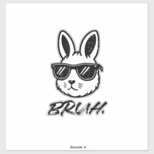 Oster Bruh Bunny Sonnenbrille Lustiges Meme Männer Aufkleber