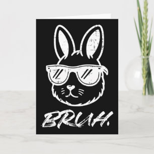Oster-Bruh-Hase Sungles Lustiger Meme Männer Junge Karte