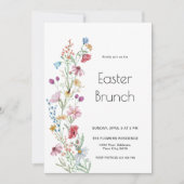 Oster-Brunch-Einladung mit Wildblumen Einladung (Vorderseite)