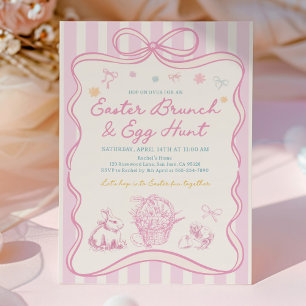 Oster-Brunch- und Ostereiersuche-Einladung Einladung