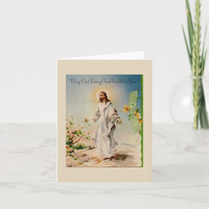 Oster-Christus ist auferstanden im Vintage-Stil Karte