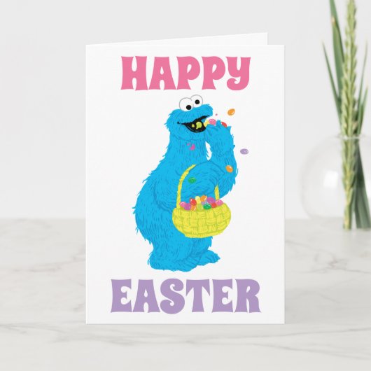 Oster-Cookie-Monster Karte (Vorderseite)