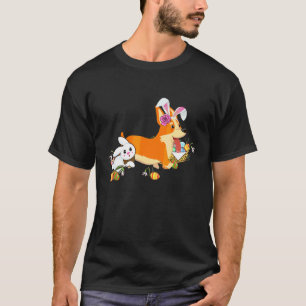Oster-Corgi-Hase in einem Korb ist für Sonntag T-Shirt