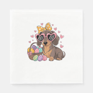 Oster-Dachshunde Süße Dachshund T-Shirt Serviette