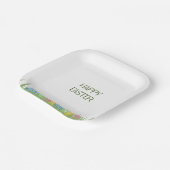 Oster-Dessert-Teller | Pastell-Ei-Design Pappteller (Gewinkelt)
