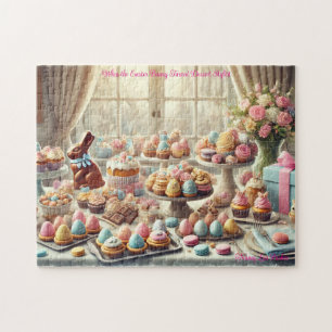 Oster-Dessert-Tisch, Frühlings-Leckereien-Hasen-Pa Puzzle