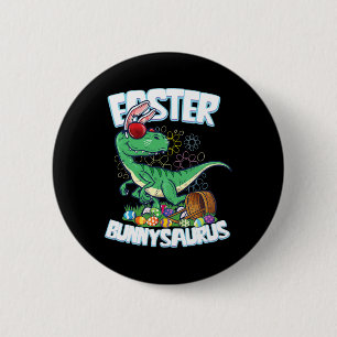 Oster-Dinosaurier-Shirt Hase Ei Jagd Kinder Jungen Button