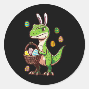Oster-Dinosaurier Trex-Ei-Jagd Jungen Kinder Bis Runder Aufkleber