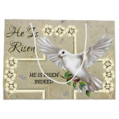 Oster-Dove des Friedens Große Geschenktüte (Rückseite)