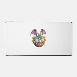 Oster-Drache Tag Liebt das Sammeln von Ostereiern  Schreibtischunterlage