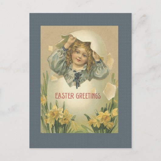 Oster-Ei-Alte Postkarte (Vorderseite)