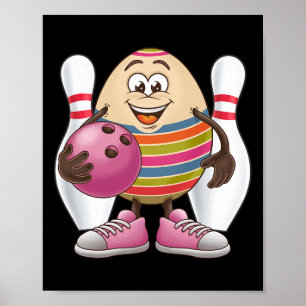 Oster-Ei Buntes Kostüm Bowling Spieler Team L Poster