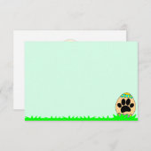 Oster-Ei-Druck mit Hundepfote leer Mitteilungskarte (Vorne/Hinten)