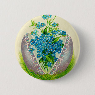 Oster-Ei im Vintage-Stil Beste Ostergrüße Button