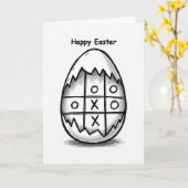 Oster-Ei-Karte mit Tic Tac Toe Karte (Gelbe Blume)