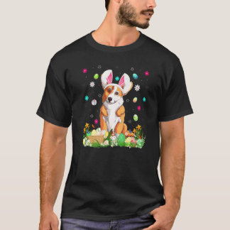 Oster-Ei Lustiger walisischer Corgi-Hund Ostersonn T-Shirt