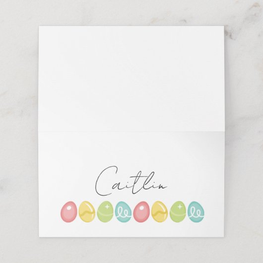 Oster-Ei-Platzkarten Platzkarte (Außenseite Aufgefaltet)