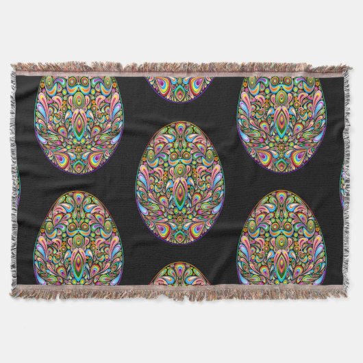 Oster-Ei-Psychedelic-Design-Kinder-Bio-T-Shirt Decke (Vorderseite)