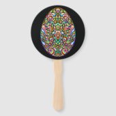 Oster-Ei-Psychedelic-Design-Kinder-Bio-T-Shirt Fächer (Rückseite)