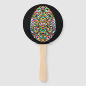 Oster-Ei-Psychedelic-Design-Kinder-Bio-T-Shirt Fächer (Vorderseite)