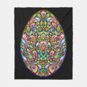 Oster-Ei-Psychedelic-Design-Kinder-Bio-T-Shirt Fleecedecke (Vorderseite)