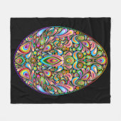 Oster-Ei-Psychedelic-Design-Kinder-Bio-T-Shirt Fleecedecke (Vorderseite (Horizontal))