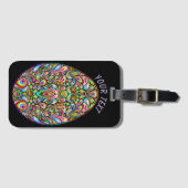 Oster-Ei-Psychedelic-Design-Kinder-Bio-T-Shirt Gepäckanhänger (Vorderseite (Horizontal))