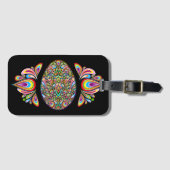 Oster-Ei-Psychedelic-Design-Kinder-Bio-T-Shirt Gepäckanhänger (Vorderseite (Horizontal))