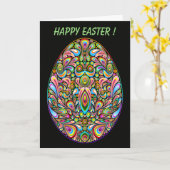 Oster-Ei-Psychedelic-Design-Kinder-Bio-T-Shirt Karte (Gelbe Blume)