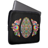 Oster-Ei-Psychedelic-Design-Kinder-Bio-T-Shirt Laptopschutzhülle (Vorne Rechts)