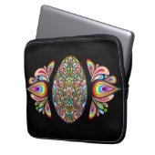 Oster-Ei-Psychedelic-Design-Kinder-Bio-T-Shirt Laptopschutzhülle (Vorderseite Links)