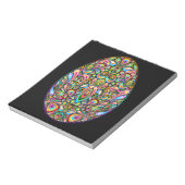 Oster-Ei-Psychedelic-Design-Kinder-Bio-T-Shirt Notizblock (Rotiert)