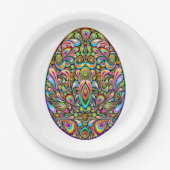 Oster-Ei-Psychedelic-Design-Kinder-Bio-T-Shirt Pappteller (Vorderseite)