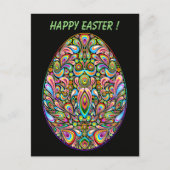 Oster-Ei-Psychedelic-Design-Kinder-Bio-T-Shirt Postkarte (Vorderseite)