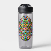 Oster-Ei-Psychedelic-Design-Kinder-Bio-T-Shirt Trinkflasche (Vorderseite)