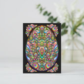 Oster-Ei-Psychedelic-Design Postkarte (Stehend Vorderseite)