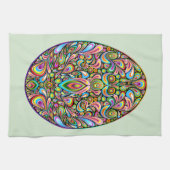 Oster-Ei psychedelisches Design Kinder Bio-T-Shirt Geschirrtuch (Horizontal)