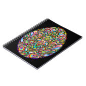 Oster-Ei-Psychedelisches-Design-Kinder-Bio-T-Shirt Notizblock (Linke Seite)