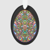 Oster-Ei-Psychedelisches-Design-Kinder-Bio-T-Shirt Ornament (Rückseite)