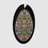 Oster-Ei-Psychedelisches-Design-Kinder-Bio-T-Shirt Ornament (Vorderseite)
