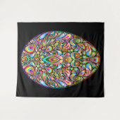 Oster-Ei-Psychedelisches-Design-Kinder-Bio-T-Shirt Wandteppich (Vorderseite (Horizontal))
