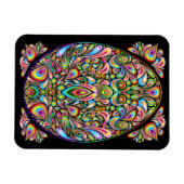 Oster-Ei psychedelisches Design Magnet (Horizontal)
