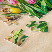 Oster-Ei-Szene mit Katze und Mäusen Puzzle (Seite)