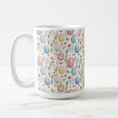 Oster-Ei- und Häschen-Muster-Illustration in Paste Kaffeetasse (Links)