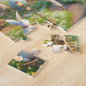 Oster-Ei-Wunderland-Zauberhase-Szene Puzzle (Seite)