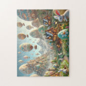 Oster-Ei-Wunderland-Zauberhase-Szene Puzzle (Vertikal)