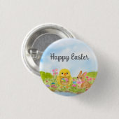 Oster-Eier-Brunch-Küken-Osterhase-Party Button (Vorne & Hinten)